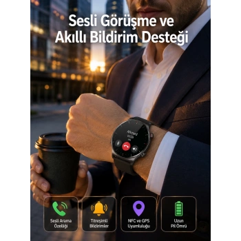 Akıllı Saat Adımsayar Nabız Ölçer Titreşim Özellikli Çağrı Cevaplama Sosyal Medya Yeni Nesil