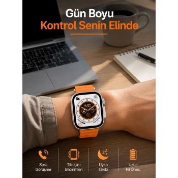 Akıllı Saat Gps Özelliği Bildirim Görme Adımsayar Sesli Görüşme Yapabilen Yeni Nesil