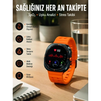 Akıllı Saat Müzik Dinleme Nabız Ölçer Nfc Ve Gps Uyumlu Sesli Asistan Yeni Nesil
