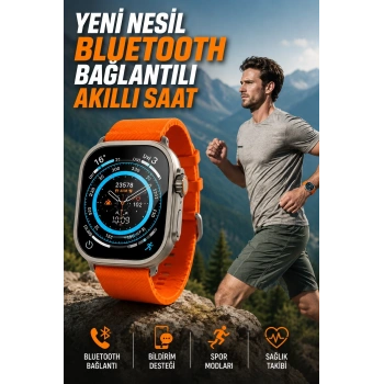 Akıllı Saat Uyku Ve Spor Takibi Yeni Nesil Bluetooth Bağlantılı Amoled Ekran