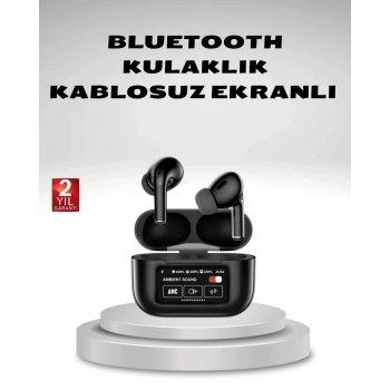 Aktif Gürültü Engelleme (anc) Kablosuz Bluetooth Kulaklık – Dijital Ekranlı, Dokunmatik Ve Uzun Pil Ömürlü