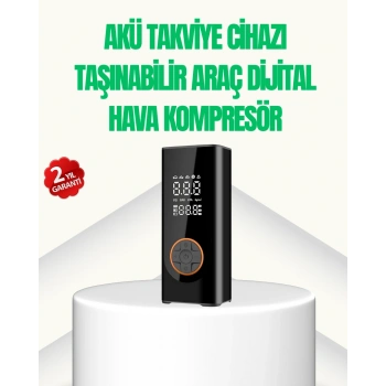 Akü Takviye Cihazı Jump Starter Ve Dijital Hava Kompresörü