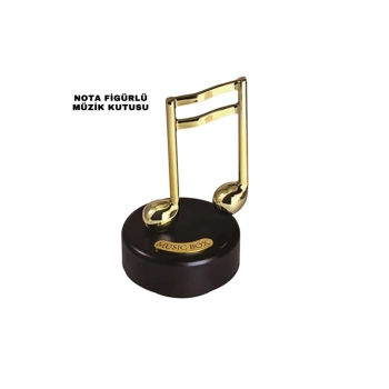 Altın Nota Figürlü Müzik Kutusu