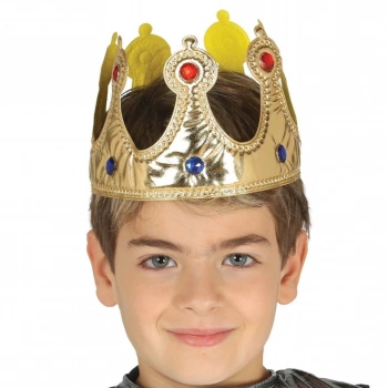 Altın Renk Eva Malzemeden İmal Çocuk Kral Tacı 57 Cm