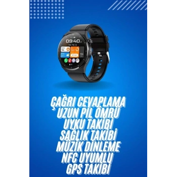 Amoled Ekran Metal Deri Silikon Kordonlu Uyku Ve Sağlık Takibi