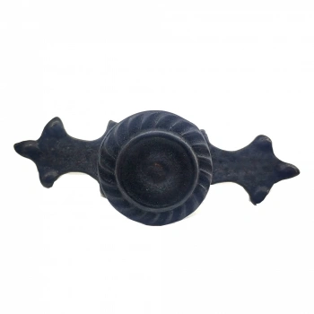 Antika Tarz Dekoratif Pirinç Çizgili Düğme - 35x100 Mm, Büyük, Oksit