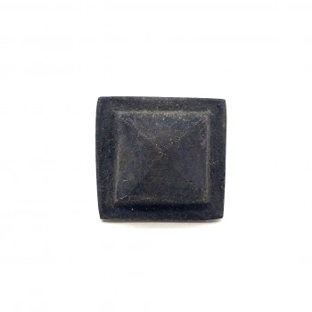 Antika Tarz Dekoratif Pirinç Flanşlı Piramit Kabara - 29 Mm, Oksit