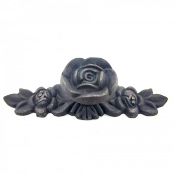 Antika Tarz Dekoratif Pirinç Gül Düğme - 30x100 Mm, Oksit