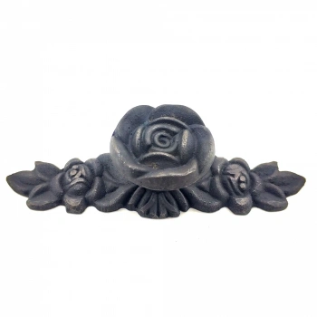 Antika Tarz Dekoratif Pirinç Gül Düğme - 30x100 Mm, Oksit