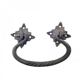 Antika Tarz Dekoratif Pirinç Kazan Kulbu - 90x130 Mm, Oksit