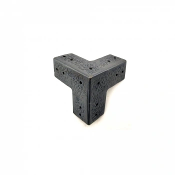 Antika Tarz Dekoratif Pirinç Köşe Gönye - 68x68 Mm, Oksit