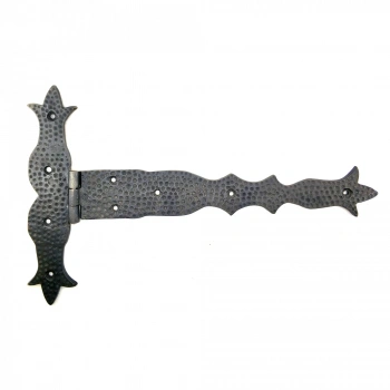 Antika Tarz Dekoratif Pirinç Kuyruklu Dövme Menteşe - 251x393 Mm, Oksit