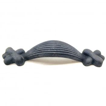 Antika Tarz Dekoratif Pirinç Örgü Mobilya Kulbu - 22x120 Mm, Oksit