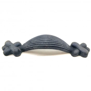 Antika Tarz Dekoratif Pirinç Örgü Mobilya Kulbu - 22x120 Mm, Oksit