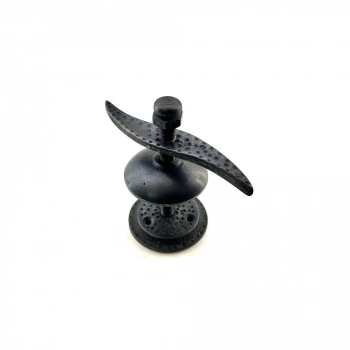 Antika Tarz Dekoratif Pirinç Pervane Panjur Stoperi - 110x110 Mm, Oksit