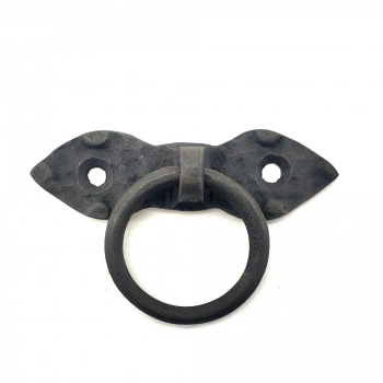 Antika Tarz Dekoratif Pirinç Yaprak Mobilya Kulbu, Kapı Kilit Halkası - 80 Mm, Oksit