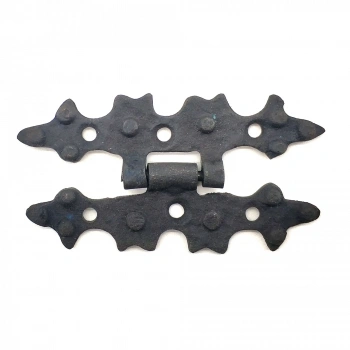 Antika Tarz Dekoratif Pirinç Yıldız Menteşe - 84x44 Mm, Oksit