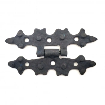 Antika Tarz Dekoratif Pirinç Yıldız Menteşe - 84x44 Mm, Oksit