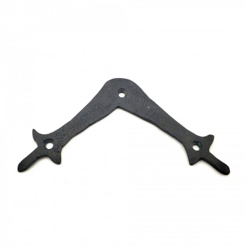 Antika Tarz Dekoratif Pirinç Zambak Gönye - Üst, 107x107 Mm, Oksit