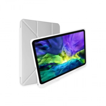 Apple İpad 10.2 (8.nesil) Kılıf Kalemlikli Mars Tablet Kılıfı - Gri