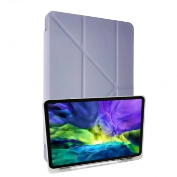Apple İpad 10.2 (8.nesil) Kılıf Kalemlikli Mars Tablet Kılıfı - Lila