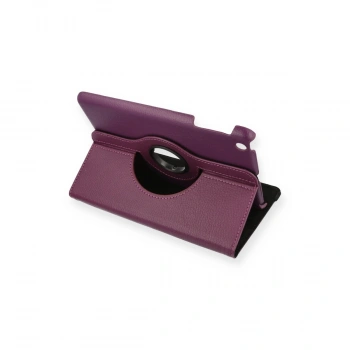 Apple İpad Mini 1 Kılıf 360 Tablet Deri Kılıf - Mürdüm