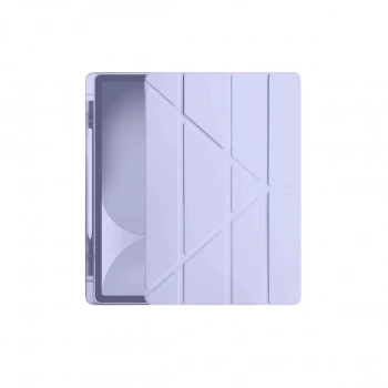 Apple İpad Pro 11 (2024) Kılıf Kalemlikli Hugo Tablet Kılıfı - Lila