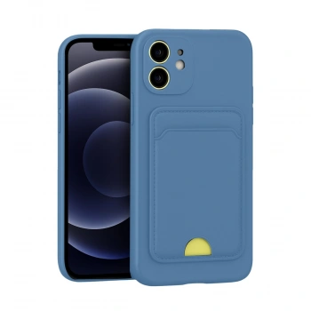 Apple İphone 11 Kılıf Kelvin Kartvizitli Silikon - Mavi