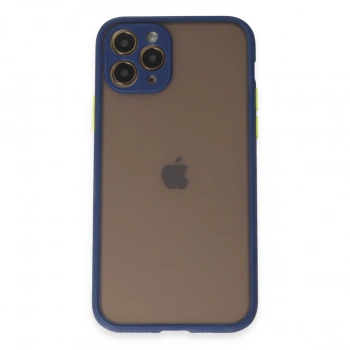 Apple İphone 11 Pro Kılıf Montreal Silikon Kapak - Lacivert