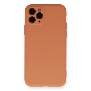 Apple İphone 11 Pro Kılıf Nano İçi Kadife Silikon - Mat Turuncu
