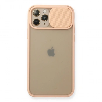 Apple İphone 11 Pro Kılıf Palm Buzlu Kamera Sürgülü Silikon - Pembe