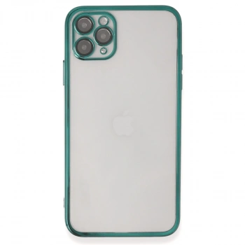 Apple İphone 11 Pro Max Kılıf Razer Lensli Silikon - Yeşil