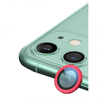 Apple İphone 11 Raze Metal Kamera Lens - Kırmızı