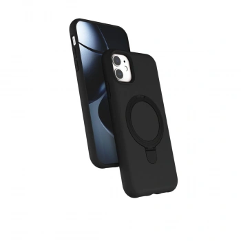 Apple İphone 11 Regal Magsafe Standlı Kapak - Siyah