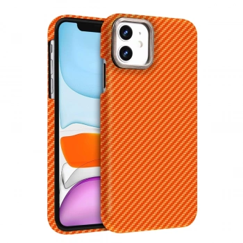 Apple İphone 11 Vega Magsafe Kapak - Turuncu