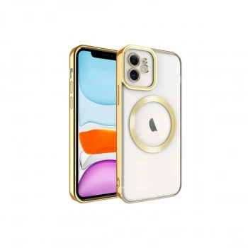 Apple İphone 12 Kılıf Kross Magneticsafe Kapak - Gold