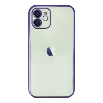 Apple İphone 12 Kılıf Razer Lensli Silikon - Mor