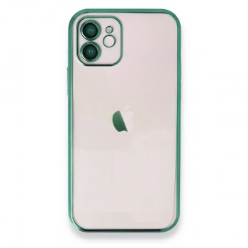 Apple İphone 12 Kılıf Razer Lensli Silikon - Yeşil