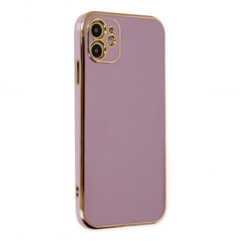 Apple İphone 12 Kılıf Volet Silikon - Mor