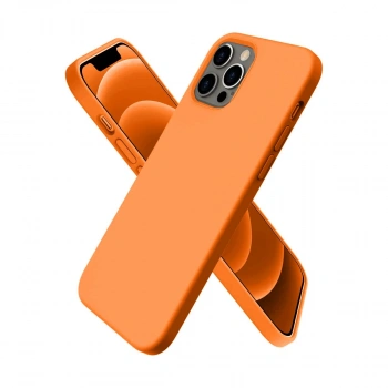 Apple İphone 12 Pro Kılıf First Silikon - Turuncu