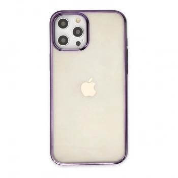 Apple İphone 12 Pro Max Kılıf Element Silikon - Mor