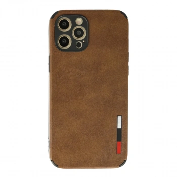 Apple İphone 12 Pro Max Kılıf Loop Deri Silikon - Kahverengi