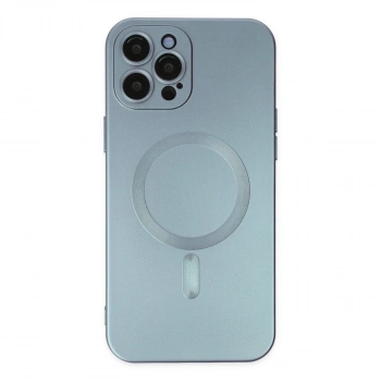 Apple İphone 12 Pro Max Kılıf Moshi Lens Magneticsafe Silikon - Sierra Blue
