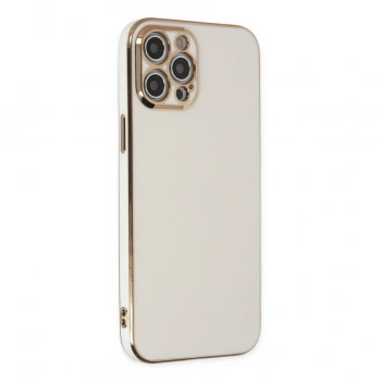 Apple İphone 12 Pro Max Kılıf Volet Silikon - Beyaz