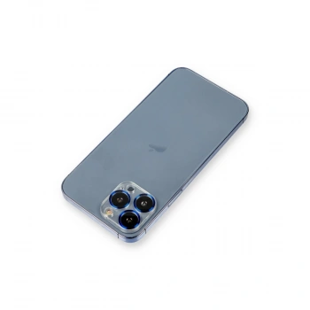 Apple İphone 12 Pro Metal Kamera Lens Koruma Cam - Mavi