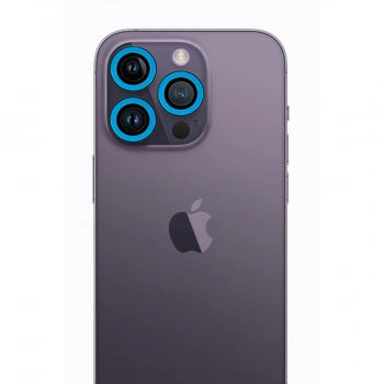 Apple İphone 12 Pro Neon Fosforlu Kamera Lens - Mavi