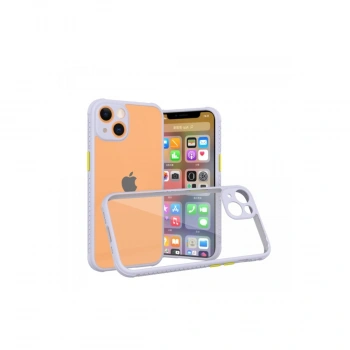 Apple İphone 13 Mini Kılıf Miami Şeffaf Silikon - Lila