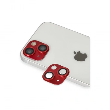 Apple İphone 13 Pers Alüminyum Kamera Lens - Kırmızı