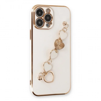 Apple İphone 13 Pro Kılıf Esila Silikon - Beyaz