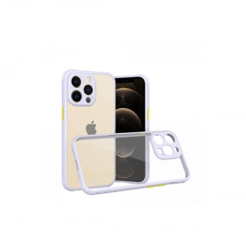 Apple İphone 13 Pro Kılıf Miami Şeffaf Silikon - Lila